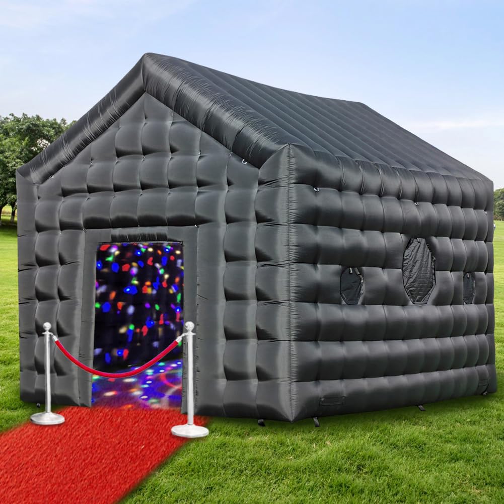 SAYOK Inflatable Nightclub, Inflatable Party Tent with Disco Ball Light, Inflatable Night Club Tent for Adults Wedding Birthday Backyard Party Business inflatable house
